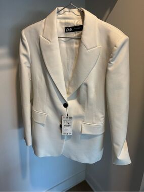 Zara White Women's Blazer